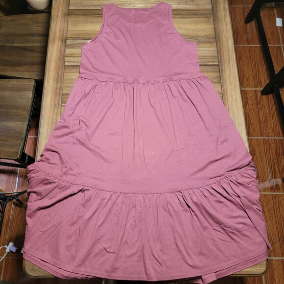 Universal Threads Sleeveless Dress Floor Length Maroon Size XL NWT - Picture 3 of 7